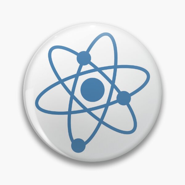 Item preview, Minimalist Steel Blue Atom Shape Science Symbol designed and sold by pattern-archive.