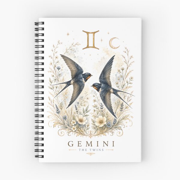 Item preview, Gemini The Twins - Botanical Zodiac Art designed and sold by Shadow Sprite Art.