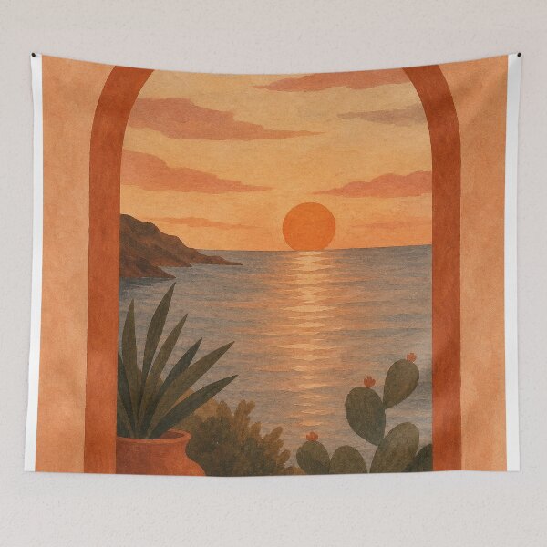 Item preview, Golden Hour Arch Gouache Boho designed and sold by GoldenHourWalls.