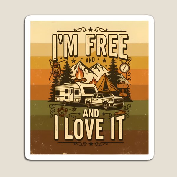 Item preview, I'm free and I love it - Campervan travel designed and sold by ParadoxParadox.
