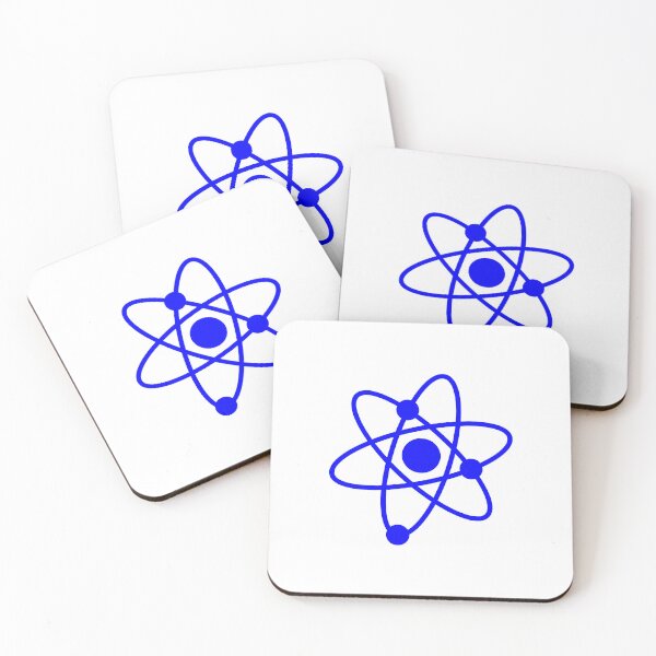 Item preview, Minimalist Blue Atom Shape Science Symbol designed and sold by pattern-archive.