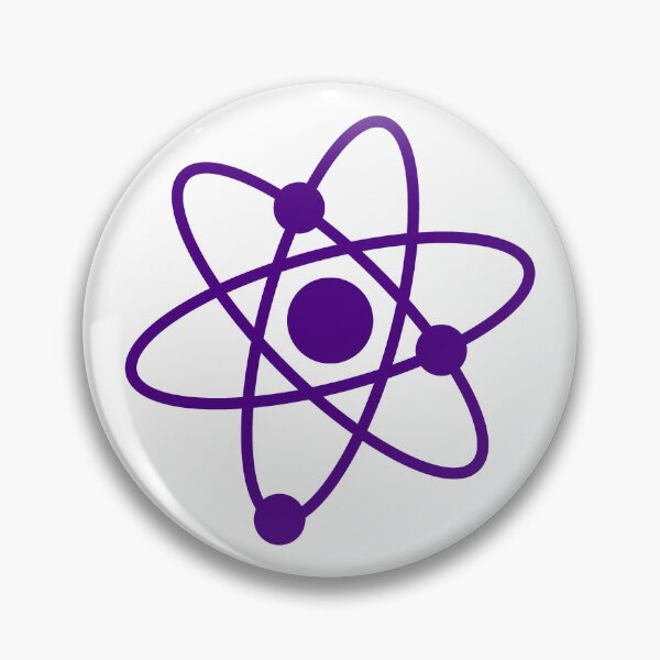 Item preview, Minimalist Dark Purple Atom Shape Science Symbol designed and sold by pattern-archive.