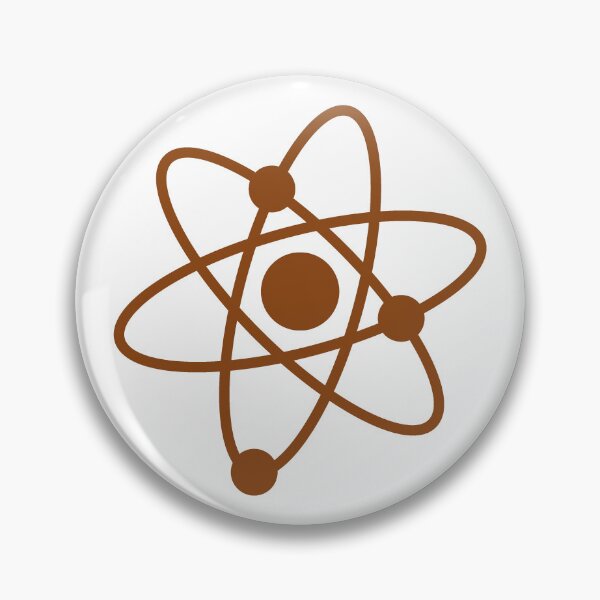 Item preview, Minimalist Brown Atom Shape Science Symbol designed and sold by pattern-archive.