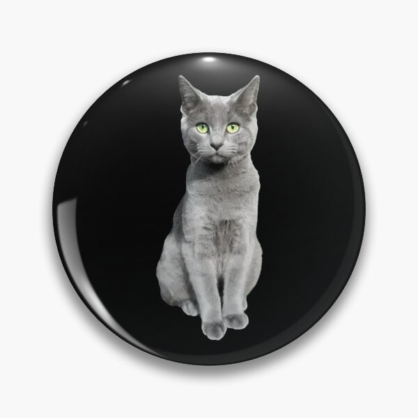 Item preview, Elegant Russian Blue Cat Portrait designed and sold by OlyvieArt.