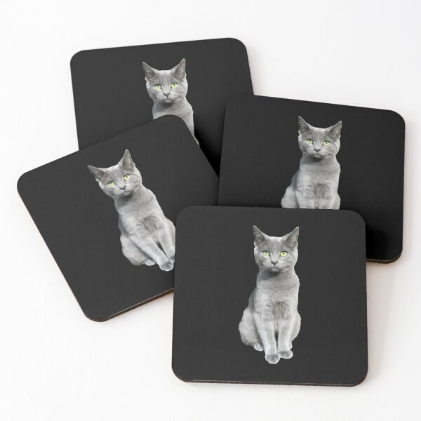 Item preview, Elegant Russian Blue Cat Portrait designed and sold by OlyvieArt.