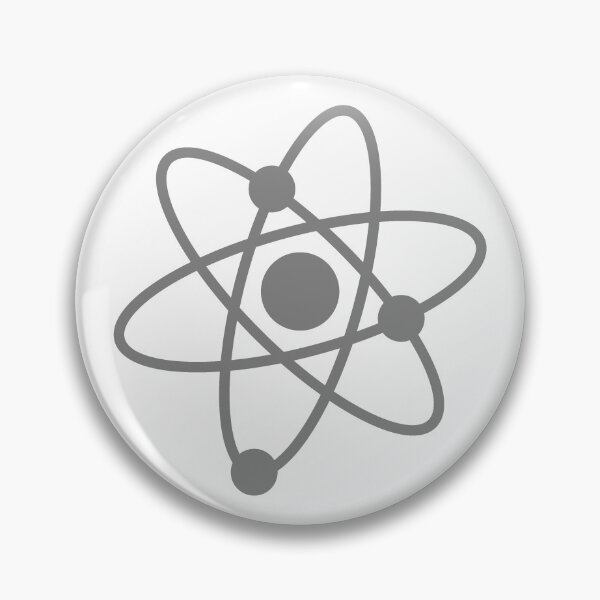 Item preview, Minimalist Gray Atom Shape Science Symbol designed and sold by pattern-archive.