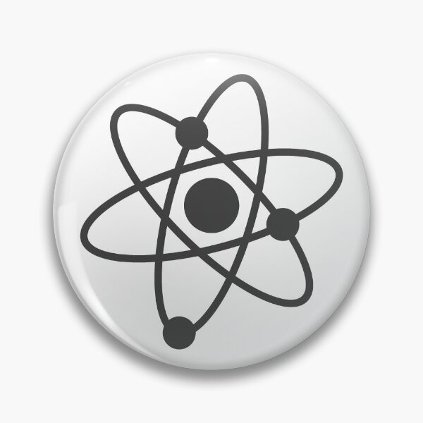 Item preview, Minimalist Dark Gray Atom Shape Science Symbol designed and sold by pattern-archive.
