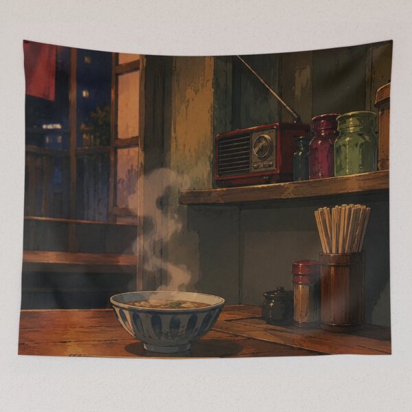 Item preview, Lofi Art: Midnight Ramen Bar designed and sold by bapupa.