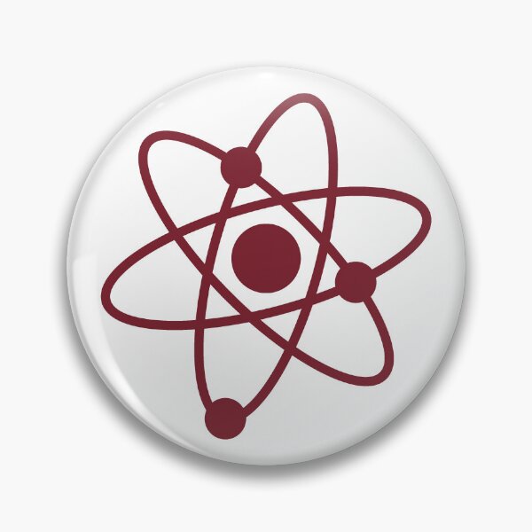 Item preview, Minimalist Burgundy Atom Shape Science Symbol designed and sold by pattern-archive.