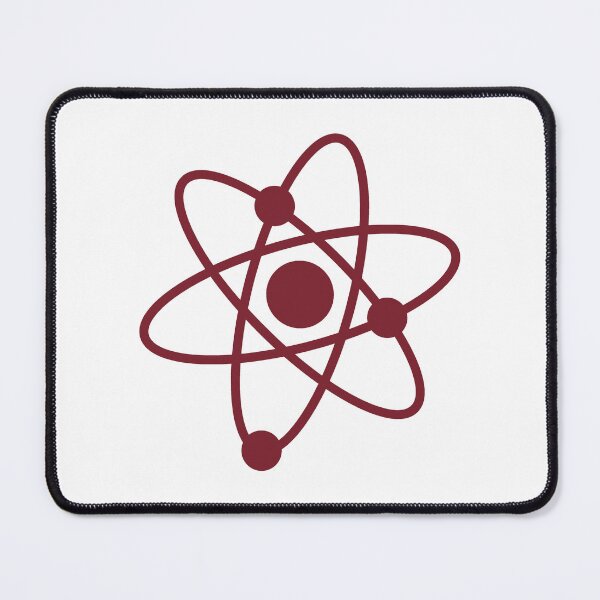 Item preview, Minimalist Burgundy Atom Shape Science Symbol designed and sold by pattern-archive.