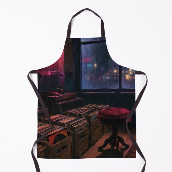 Item preview, Lofi Art: Rainy Record Shop designed and sold by bapupa.
