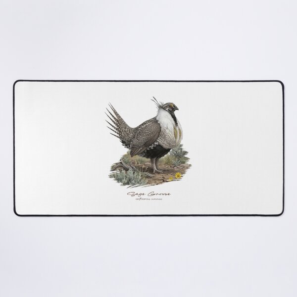 Item preview, Sage Grouse on Grass Land Bird Illustration designed and sold by Takeda-art.