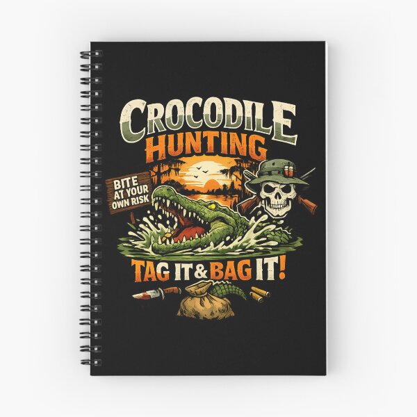 Item preview, Crocodile Hunting - Vintage Swamp Adventure designed and sold by SidTastic .