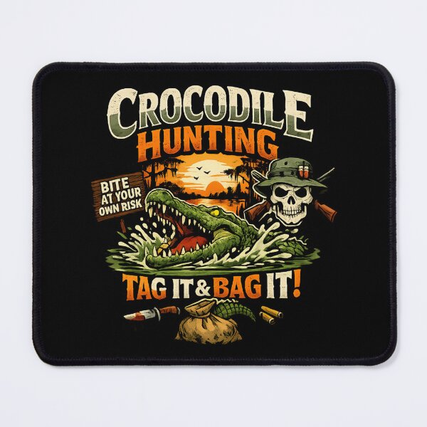 Item preview, Crocodile Hunting - Vintage Swamp Adventure designed and sold by SidTastic .