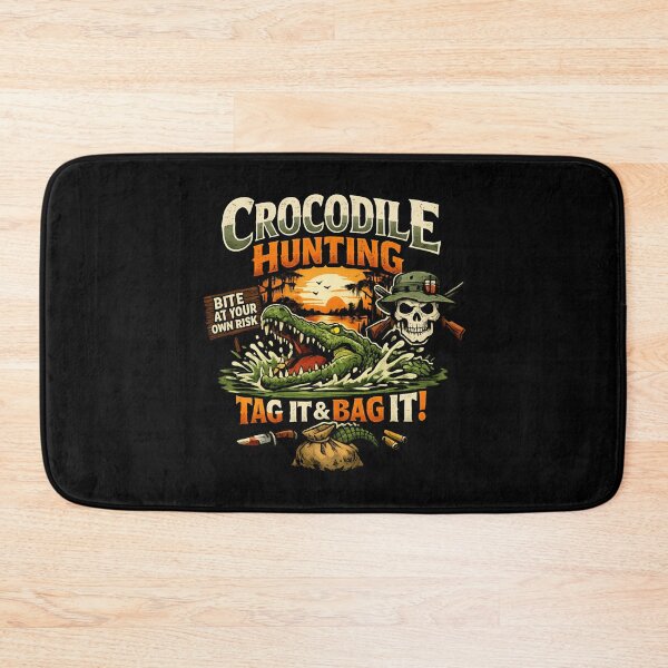 Item preview, Crocodile Hunting - Vintage Swamp Adventure designed and sold by SidTastic .