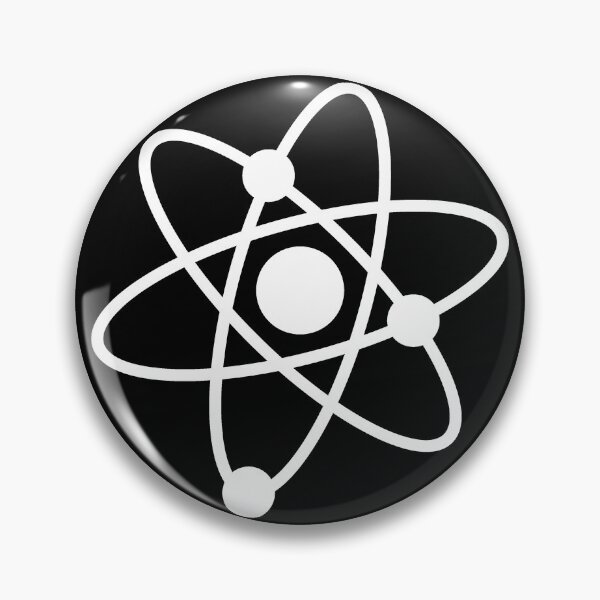 Item preview, Minimalist White Atom Shape Science Symbol designed and sold by pattern-archive.