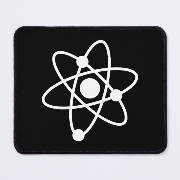 Item preview, Minimalist White Atom Shape Science Symbol designed and sold by pattern-archive.