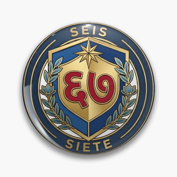 Item preview, Seis Siete Hindi Number 67 Heraldic Badge designed and sold by octozap.