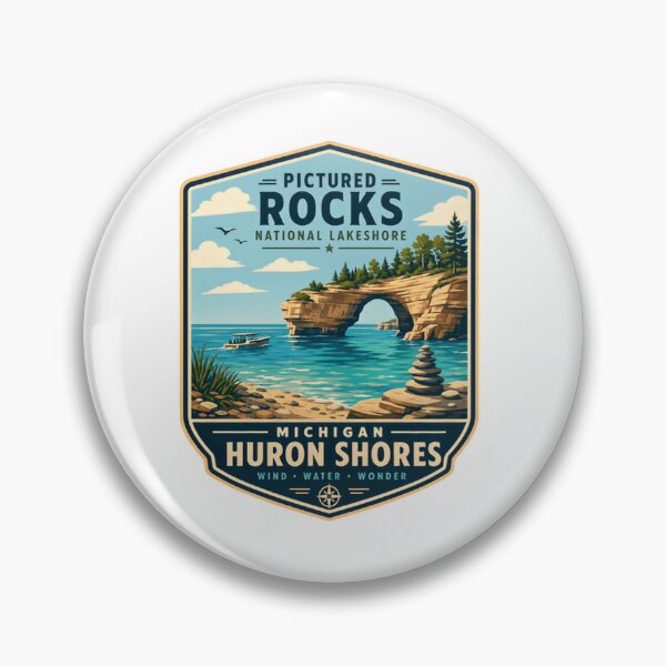 Item preview, Pictured Rocks National Lakeshore Michigan Huron Shores Great Lakes Travel Visitor Souvenir designed and sold by Simsimah26Parks.