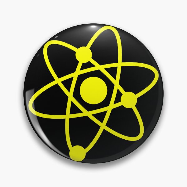 Item preview, Minimalist Yellow Atom Shape Science Symbol designed and sold by pattern-archive.