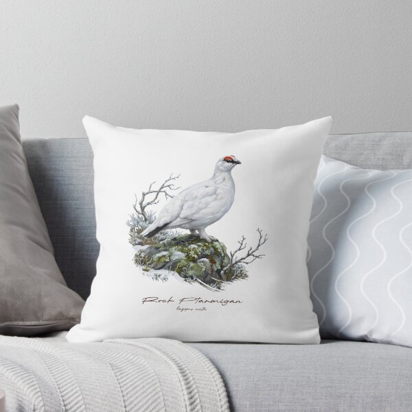 Item preview, Rock Ptarmigan on Snow Covered Rock Bird Illustration designed and sold by Takeda-art.