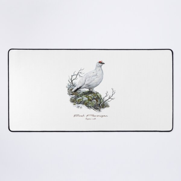 Item preview, Rock Ptarmigan on Snow Covered Rock Bird Illustration designed and sold by Takeda-art.