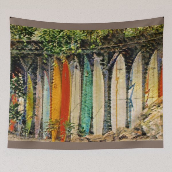 Item preview, Surfboards standing against a shed in Hawai designed and sold by Photopat.