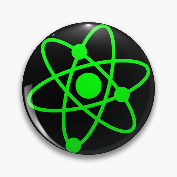 Item preview, Minimalist Lime Atom Shape Science Symbol designed and sold by pattern-archive.