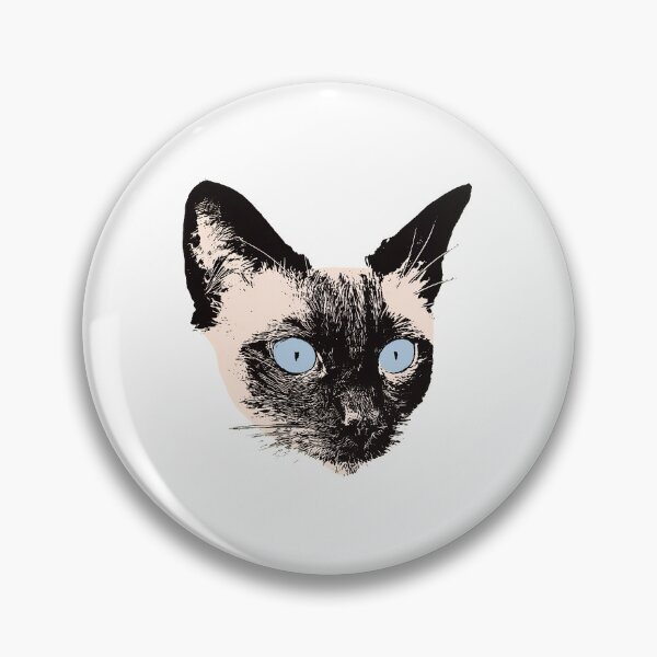Item preview, Siamese Cat Blue Eyes Feline Portrait Art designed and sold by OlyvieArt.