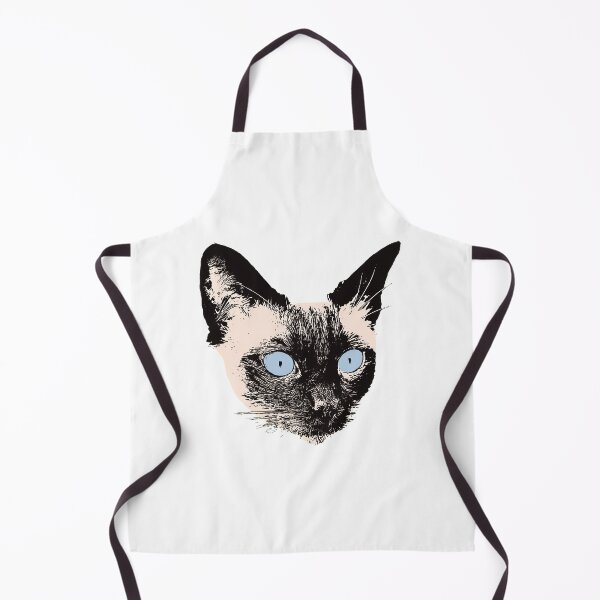 Item preview, Siamese Cat Blue Eyes Feline Portrait Art designed and sold by OlyvieArt.