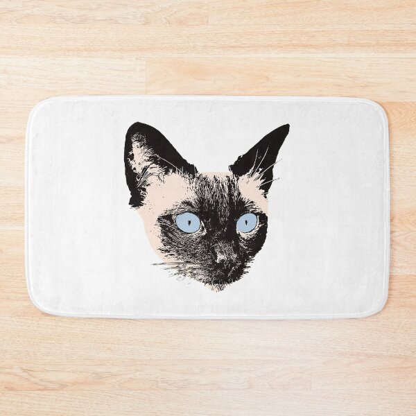 Item preview, Siamese Cat Blue Eyes Feline Portrait Art designed and sold by OlyvieArt.