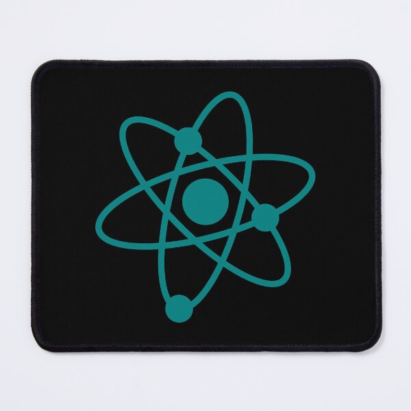 Item preview, Minimalist Teal Atom Shape Science Symbol designed and sold by pattern-archive.