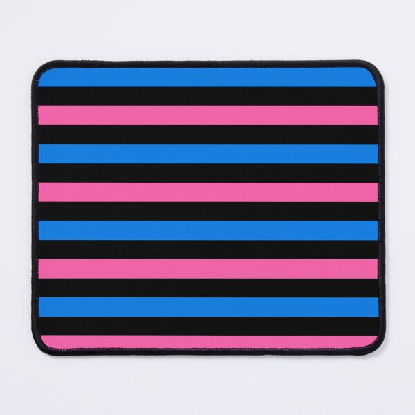Item preview,  Blue And Pink Stripes Design Black  designed and sold by PatternTitan.