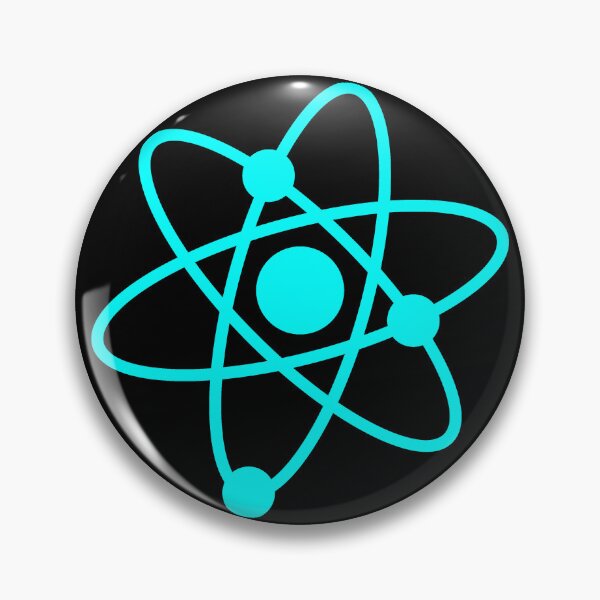 Item preview, Minimalist Cyan Atom Shape Science Symbol designed and sold by pattern-archive.