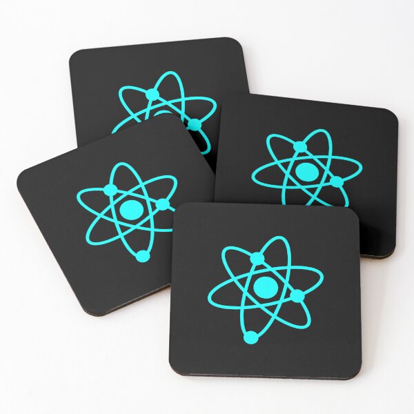 Item preview, Minimalist Cyan Atom Shape Science Symbol designed and sold by pattern-archive.