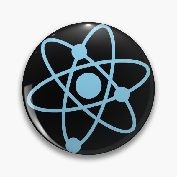 Item preview, Minimalist Sky Blue Atom Shape Science Symbol designed and sold by pattern-archive.