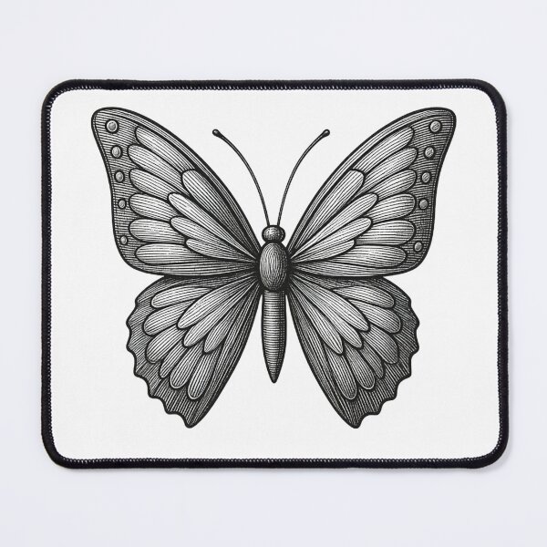 Item preview, Vintage Ink Butterfly Linocut Study designed and sold by domostore.