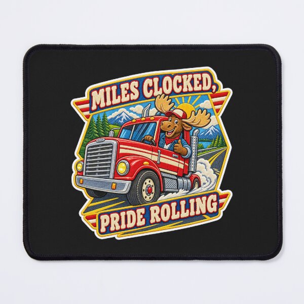 Item preview, Miles Clocked Pride Rolling Moose Truck Driver – Labor Day Chenille Patch designed and sold by Jaani-T.