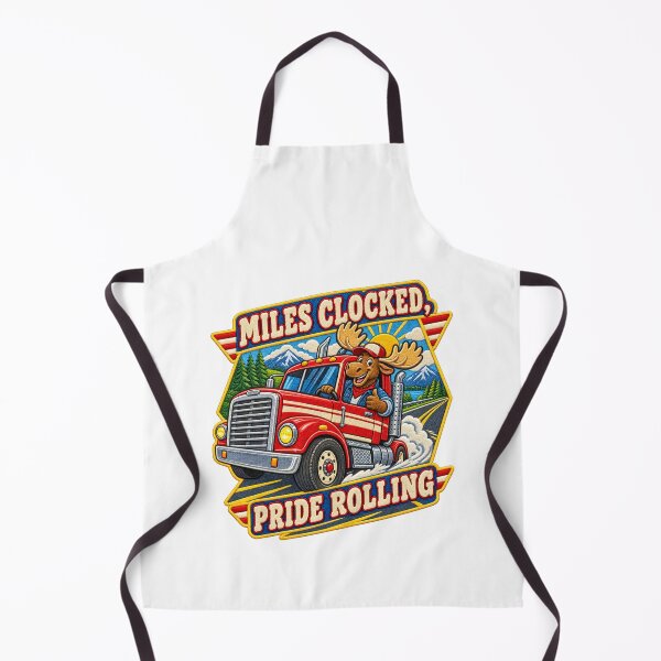 Item preview, Miles Clocked Pride Rolling Moose Truck Driver – Labor Day Chenille Patch designed and sold by Jaani-T.