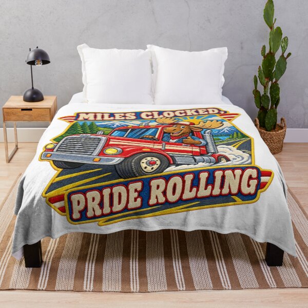 Item preview, Miles Clocked Pride Rolling Moose Truck Driver – Labor Day Chenille Patch designed and sold by Jaani-T.