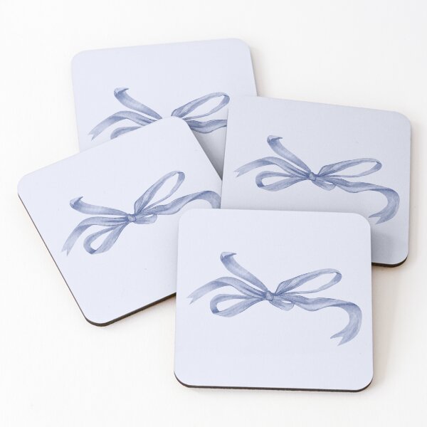 Item preview, Powder Blue Watercolor Bow with Flowing Tails designed and sold by Sagi Jane Art.