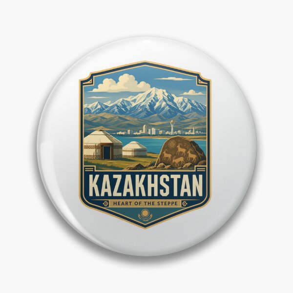 Item preview, Kazakhstan Heart Of The Steppe Central Asia Travel Heritage designed and sold by Simsimah26Parks.