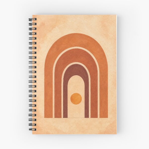 Item preview, Terracotta Arches at Dusk Gouache Boho designed and sold by GoldenHourWalls.