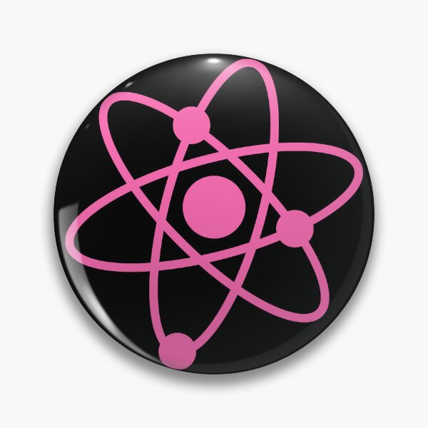 Item preview, Minimalist Pink Atom Shape Science Symbol designed and sold by pattern-archive.