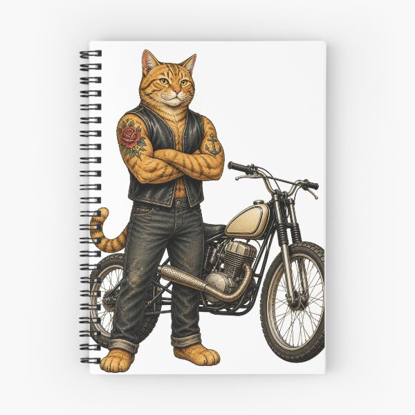 Item preview, Tattooed Cat Speedway Motorcycle Racer designed and sold by TVEX19.