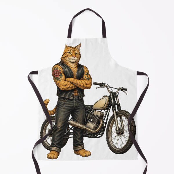 Item preview, Tattooed Cat Speedway Motorcycle Racer designed and sold by TVEX19.