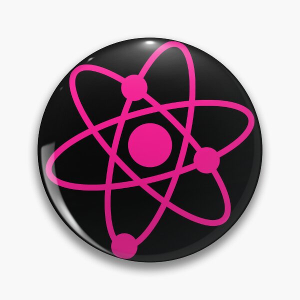 Item preview, Minimalist Hot Pink Atom Shape Science Symbol designed and sold by pattern-archive.