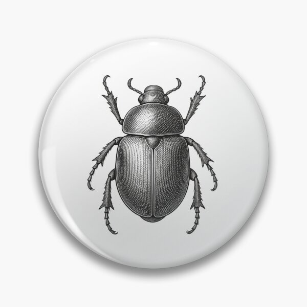 Item preview, Vintage Scarab Beetle Ink Engraving designed and sold by domostore.