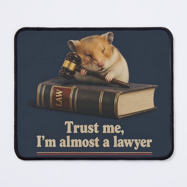 Item preview, Sleepy Judge Hamster – Almost a Lawyer T-Shirt Design designed and sold by ManggaeJM.