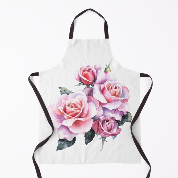 Item preview, Retro roses watercolor calm pink red garden flowers botanical art designed and sold by art-tee-ua.